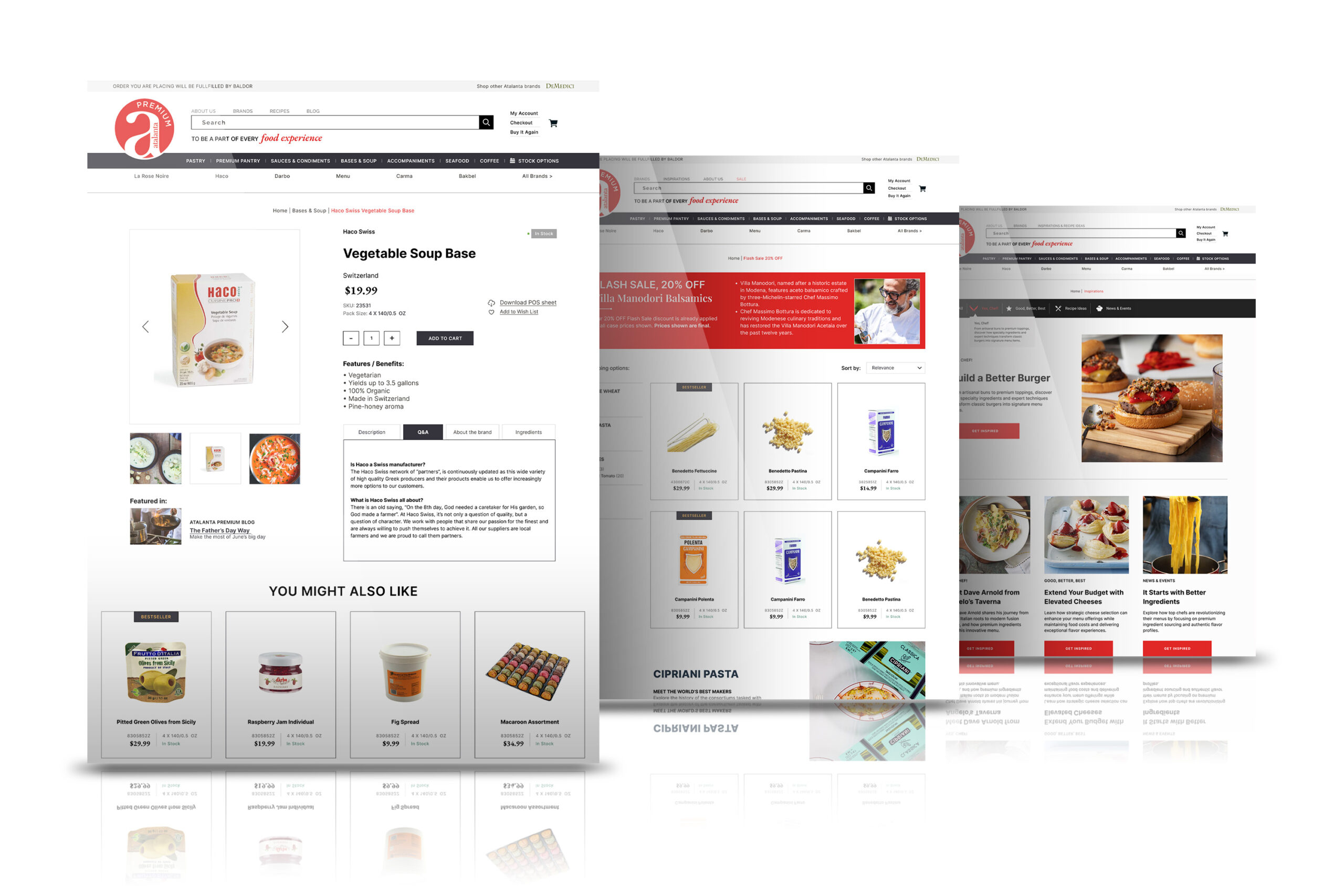 Atalanta Premium brand and photography across applications