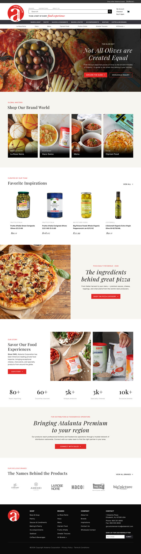 Atalanta Premium storefront home page