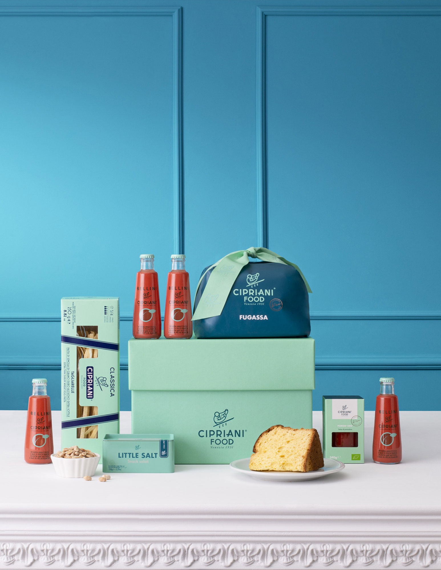 Premium Italian food packaging photography