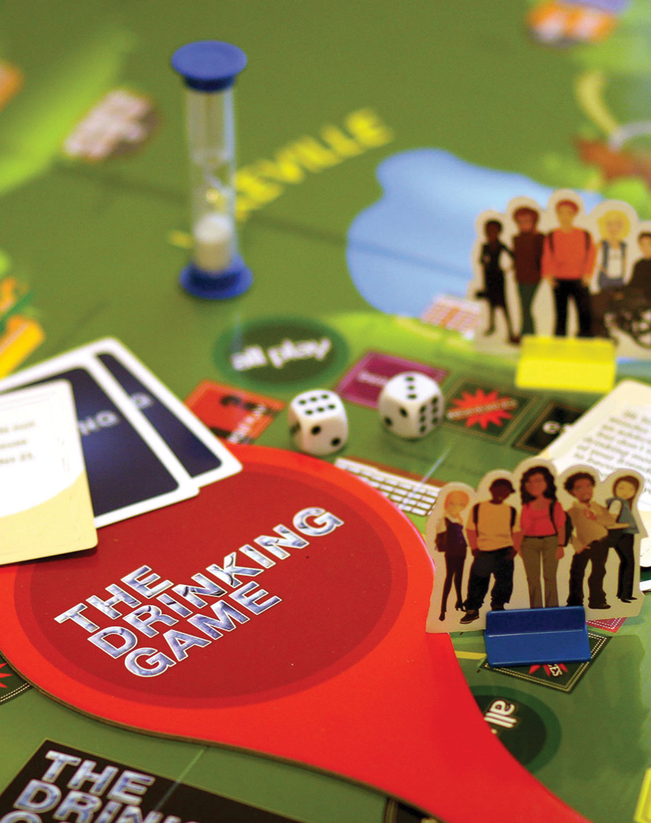 The Thinking Drinking Game board and pieces